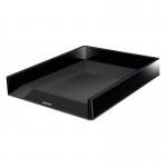 Leitz Letter Tray Dual Colour Extra slim design. A4. Black - Outer carton of 4 53610095