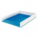 Leitz A4 WOW Letter Tray - WhiteMetallic Blue 53611036