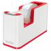 Leitz WOW Tape Dispenser. Incl. tape. For convenient one-hand operation. WhiteRed 53641026