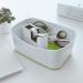 Leitz WOW Tape Dispenser. Incl. tape. For convenient one-hand operation. Whitegreen 53641054