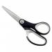 This photograph features a pair of high-quality ACCO Brands scissors by Leitz. Made of titanium, these scissors are durable and efficient, measuring 150 mm in length. They come in a convenient blister pack and are finished in sleek black.