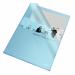 Esselte Quality Folder, Holds up to 40 A4 sheets, Transparent, Matte, Blue, 115 Micron Polypropylene (Pack 100) 54837