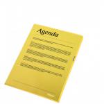 Esselte Quality Folder, Holds up to 40 A4 sheets, Transparent, Matte, Yellow, 115 Micron Polypropylene (Pack 100) 54842