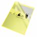 Esselte Quality Folder, Holds up to 40 A4 sheets, Transparent, Matte, Yellow, 115 Micron Polypropylene (Pack 100) 54842