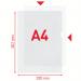 Esselte Quality Folder A4, glass clear, 0.08mm Polypropylene 30% pre-consumer recycled plastic (Pack 100) 54852