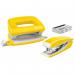 Leitz WOW NeXXt Mini Stapler and Hole Punch Set Yellow 55612016