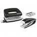 Leitz WOW NeXXt Mini Stapler and Hole Punch Set Black 55612095