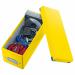 Leitz WOW Click & Store CD Storage Box. With label holder. Yellow. 60410016