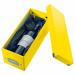 Leitz WOW Click & Store CD Storage Box. With label holder. Yellow. 60410016