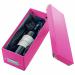 Leitz WOW Click & Store CD Storage Box. With label holder. Pink. 60410023