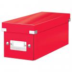 Leitz WOW Click & Store CD Storage Box. With label holder. Red. 60410026
