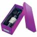 Leitz WOW Click & Store CD Storage Box. With label holder. Purple. 60410062