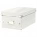 Leitz WOW Click & Store DVD Storage Box. With label holder. White 60420001