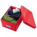 Leitz WOW Click & Store Small Storage Box. With label holder. Red. 60430026