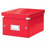 Leitz WOW Click & Store Small Storage Box.  With label holder. Red. 60430026