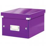 Leitz WOW Click & Store Small Storage Box. With label holder. Purple. 60430062