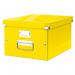 Leitz WOW Click & Store Medium Storage Box. With metal handles. Yellow. 60440016