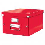 Leitz WOW Click & Store Medium Storage Box. With metal handles.  Red. 60440026