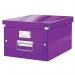 Leitz WOW Click & Store Medium Storage Box. With metal handles. Purple. 60440062