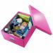 Leitz WOW Click & Store Large Storage Box. With metal handles. Pink. 60450023