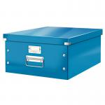 Leitz WOW Click & Store Large Storage Box. With metal handles. Blue. 60450036