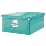 Leitz WOW Click & Store Large Storage Box. With metal handles. Ice Blue. 60450051