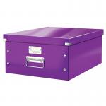 Leitz WOW Click & Store Large Storage Box. With metal handles. Purple. 60450062