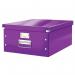 Leitz WOW Click & Store Large Storage Box. With metal handles. Purple. 60450062