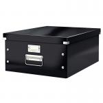 Leitz WOW Click & Store Large Storage Box. With metal handles. Black. 60450095