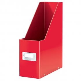 Leitz WOW Click & Store Magazine File. With label holder and thumbhole. Red. 60470026