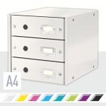 Leitz WOW 3 Drawer Cabinet - White 60484001