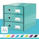 Leitz WOW 3 Drawer Cabinet - Ice Blue 60484051