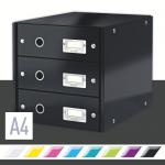 Leitz WOW 3 Drawer Cabinet - Black 60484095