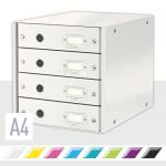 Leitz WOW 4 Drawer Cabinet - White 60494001