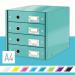 Leitz WOW 4 Drawer Cabinet - Ice Blue 60494051