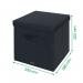 Leitz Fabric Storage Box with Lid Large, 1 x Pack of 2 Velvet Grey 61450089