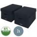 Leitz Fabric Storage Box with Lid Small , 1 x Pack of 2 Velvet Grey 61460089