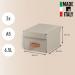 Leitz Puro Storage Box with lid, small, 7L, 100% recycled card, pack of 2 61470012