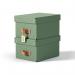 Leitz Puro Storage Box with lid, small, 7L, 100% recycled card, pack of 2 61470050