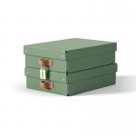 Leitz Puro Storage Box with lid, medium low, 8L, 100% recycled card, pack of 2 61480050