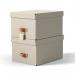 Leitz Puro Storage Box with lid, medium, 17L, 100% recycled card, pack of 2 61490012