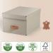 Leitz Puro Storage Box with lid, medium, 17L, 100% recycled card, pack of 2 61490012