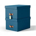 Leitz Puro Storage Box with lid, medium, 17L, 100% recycled card, pack of 2 61490068