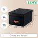 Leitz Puro Storage Box with lid, medium, 17L, 100% recycled card, pack of 2 61490095