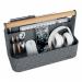 Premium portable desk organiser with wooden handle, ideal for hot desking. Made from stable, durable, recycled thermo felt - 2 storage compartments. 61980089