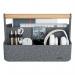 Premium portable desk organiser with wooden handle, ideal for hot desking. Made from stable, durable, recycled thermo felt - 2 storage compartments. 61980089