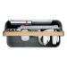 Premium portable desk organiser with wooden handle, ideal for hot desking. Made from stable, durable, recycled thermo felt - 2 storage compartments. 61980089
