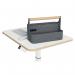 Premium portable desk organiser with wooden handle, ideal for hot desking. Made from stable, durable, recycled thermo felt - 2 storage compartments. 61980089