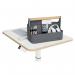 Premium portable desk organiser with wooden handle, ideal for hot desking. Made from stable, durable, recycled thermo felt - 2 storage compartments. 61980089