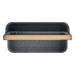 Premium portable desk organiser with wooden handle, ideal for hot desking. Made from stable, durable, recycled thermo felt - 2 storage compartments. 61980089
